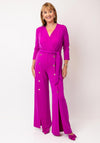 Joseph Ribkoff Wrap Button Wide Leg Jumpsuit, Purple