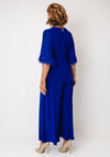 Joseph Ribkoff Fringed Sleeve Wide Leg Jumpsuit, Blue