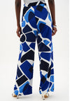Joseph Ribkoff Geometric Print Wide Leg Trousers, Blue Multi