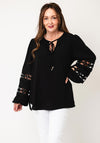 Joseph Ribkoff V-Neck Tunic Top, Black