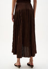 Joseph Ribkoff Pleated Asymmetrical A-Line Skirt, Brown