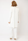 Joseph Ribkoff Long Frayed Detail Jacket, Cream