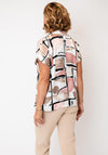 Joseph Ribkoff Geometric Print Collared Blouse, White Multi