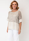 Joseph Ribkoff Mesh Panel Top, Neutral