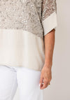 Joseph Ribkoff Mesh Panel Top, Neutral