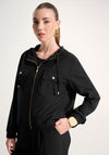 Joseph Ribkoff Zip Up Hooded Jacket, Black