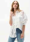 Joseph Ribkoff Lace Detail Button Up Shirt, White