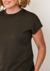 Joseph Ribkoff Scuba Jersey Boxy Top, Green