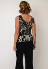 Joseph Ribkoff Animal Print V Neck Top, Beige & Black