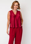 Joseph Ribkoff Lace Detail Top, Red