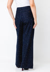 Joseph Ribkoff Rhinestone Wide Leg Jeans, Dark Blue