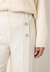 Joseph Ribkoff Button Detail Wide Leg Trousers, Cream