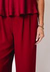 Joseph Ribkoff Pleated Wide Leg Trousers, Red