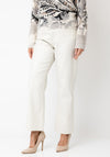 Joseph Ribkoff Wide Leg High Waisted Jeans, Cream
