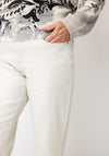 Joseph Ribkoff Wide Leg High Waisted Jeans, Cream