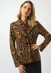 Joseph Ribkoff Animal Print Fitted Blazer, Brown