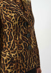 Joseph Ribkoff Animal Print Fitted Blazer, Brown