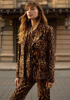 Joseph Ribkoff Animal Print Fitted Blazer, Brown
