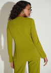 Joseph Ribkoff Scuba Crepe Collarless Blazer, Green