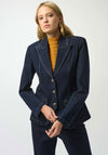 Joseph Ribkoff Stretch Denim Fitted Blazer, Blue