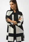 Joseph Ribkoff Jacquard Colour Block Cardigan, Black