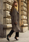 Joseph Ribkoff Wool Blend Plaid Coat, Camel