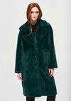 Joseph Ribkoff Faux Fur Coat, Absolute Green