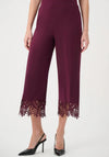 Joseph Ribkoff Lace Hem Culotte Trousers, Wine