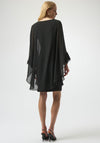 Joseph Ribkoff Chiffon Layered Dress, Black
