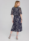 Joseph Ribkoff Abstract Floral Midi Dress, Midnight Navy