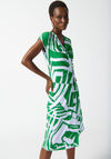 Joseph Ribkoff Abstract Print Wrap Dress, Green