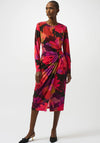 Joseph Ribkoff Jersey Floral Ruched Pencil Dress, Multi McElhinneys