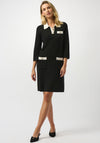 Joseph Ribkoff Contrast Knit Dress, Black