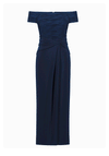 Joseph Ribkoff Off Shoulder Silky Knit Long Dress, Navy