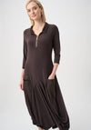 Joseph Ribkoff Silky Knit Cocoon Dress, Mocha Brown