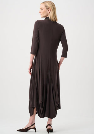 Joseph Ribkoff Silky Knit Cocoon Dress, Mocha Brown