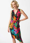 Joseph Ribkoff Tropical Print Wrap Dress, Multi-Coloured