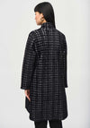 Joseph Ribkoff Grid Print Coat, Black and White