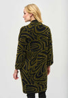 Joseph Ribkoff Oversized Abstract Print Cardigan, Iguana & Black
