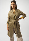Joseph Ribkoff Faux Suede Belted Jacket, Khaki