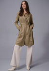 Joseph Ribkoff Faux Suede Belted Jacket, Khaki