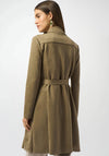 Joseph Ribkoff Faux Suede Belted Jacket, Khaki