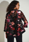 Joseph Ribkoff Organza Floral Asymmetric Jacket, Black