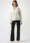 Joseph Ribkoff Faux Fur Trim Sweater Jacket, Winter White