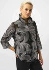 Joseph Ribkoff Embroidered Mesh Jacket, Black