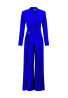 Joseph Ribkoff Silky Knit Wide Leg Jumpsuit, Blue