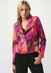 Joseph Ribkoff Foiled Faux Suede Printed Jacked, Multi-Coloured