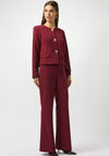 Joseph Ribkoff Scuba Crepe Boxy Blazer, Wine