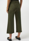 Joseph Ribkoff Embellished Seam Culotte Jeans, Avocado Green