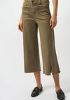 Joseph Ribkoff Embellished Seam Culotte Jeans, Java Green